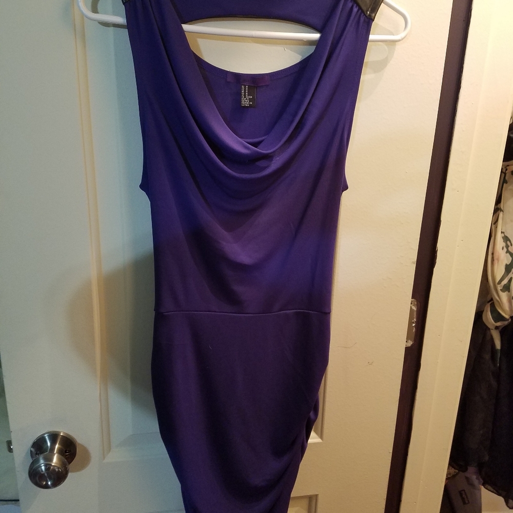 Purple bodycon dress